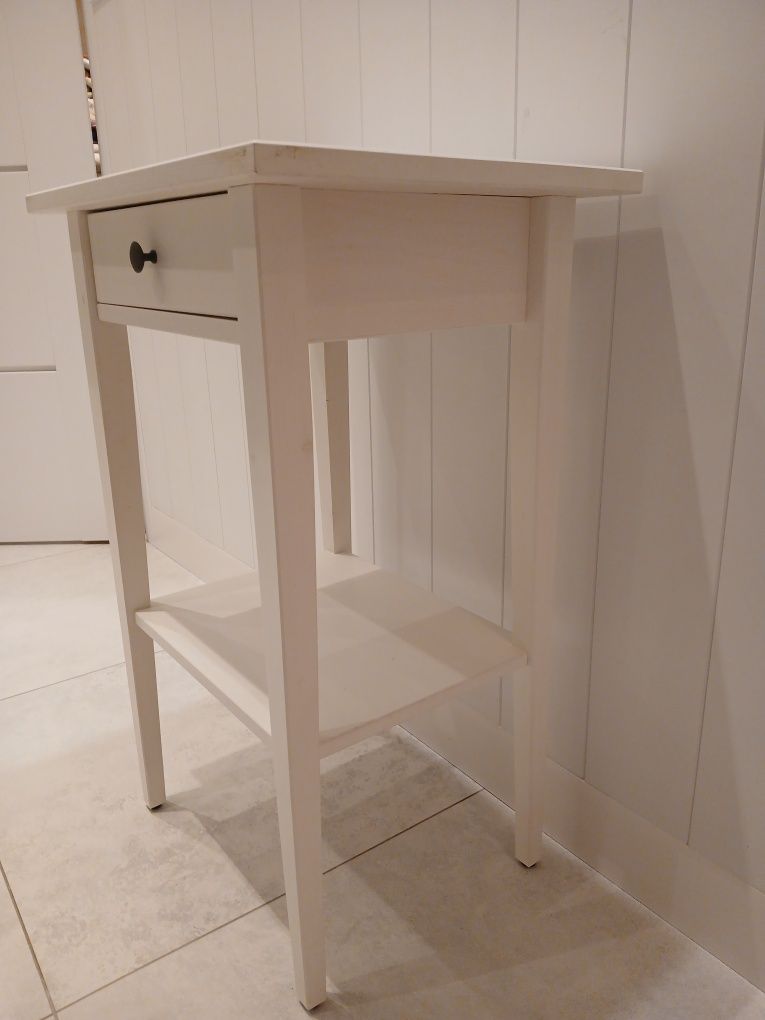 Stolik nocny HEMNES Ikea biała bejca 46x35