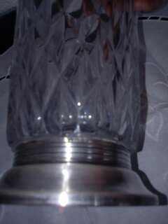 Jarra em cristal com base em prata