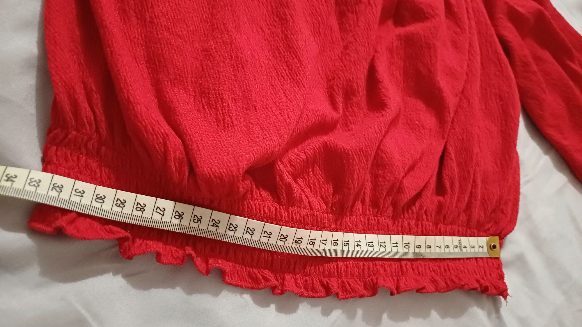Crop top czerwony H&M S