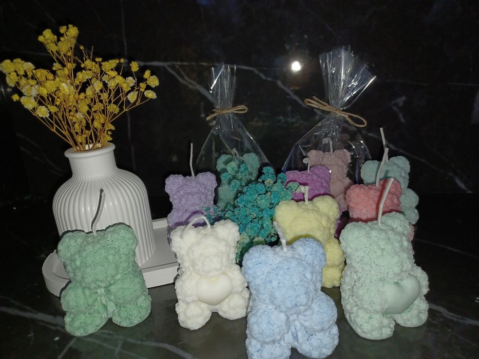 Świeczka sojowa miś