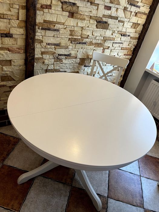 Stół IKEA ROSENTORP biały, rozkładany