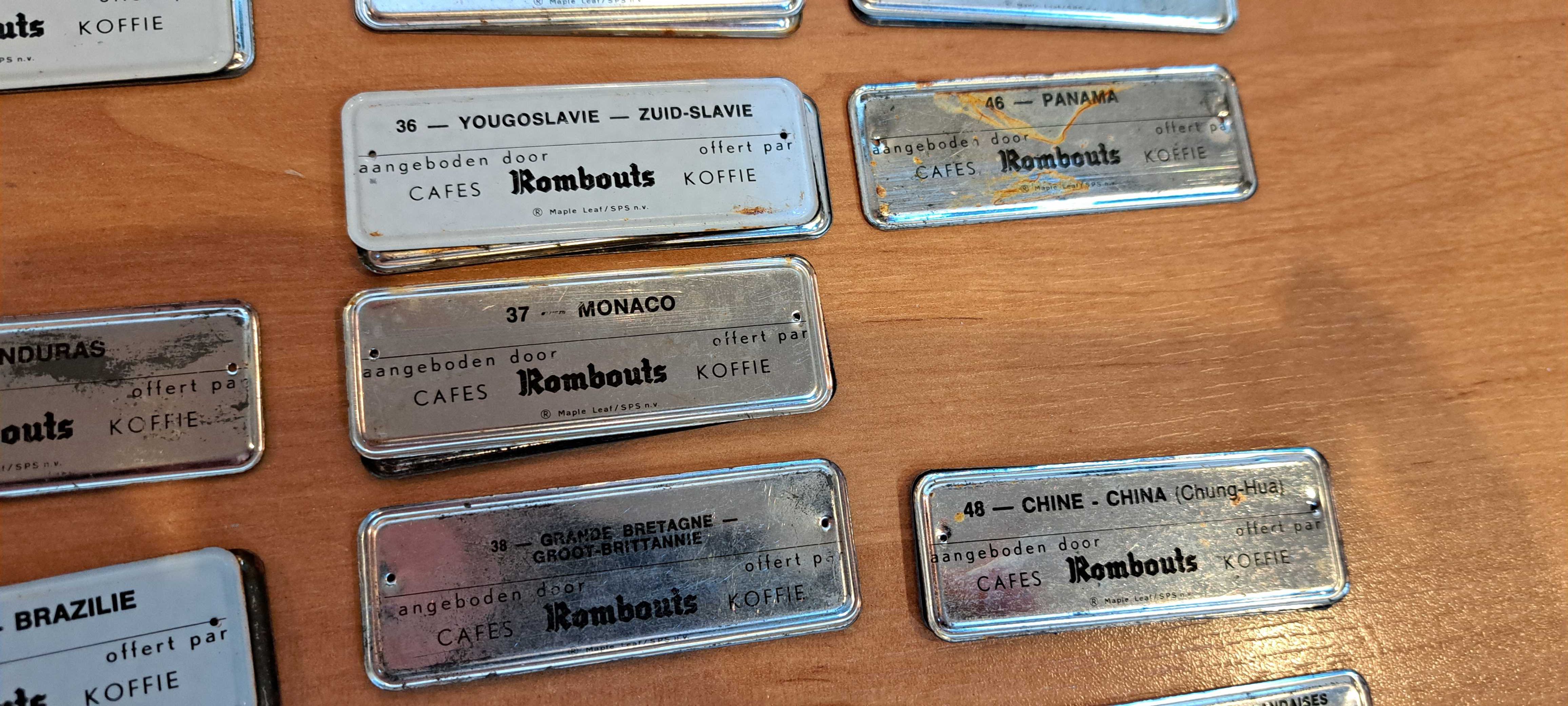 Mini tablice rejestracyjne kolekcjonerskie Rombouts 1958 -1968 vintage