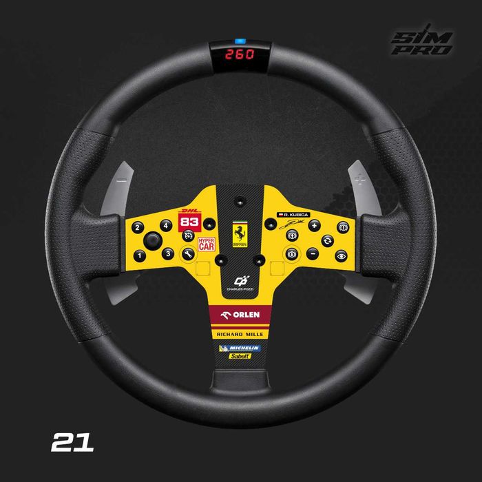 Naklejki na kierownicę FANATEC CSL P1 V2 - różne wzory matowy laminat