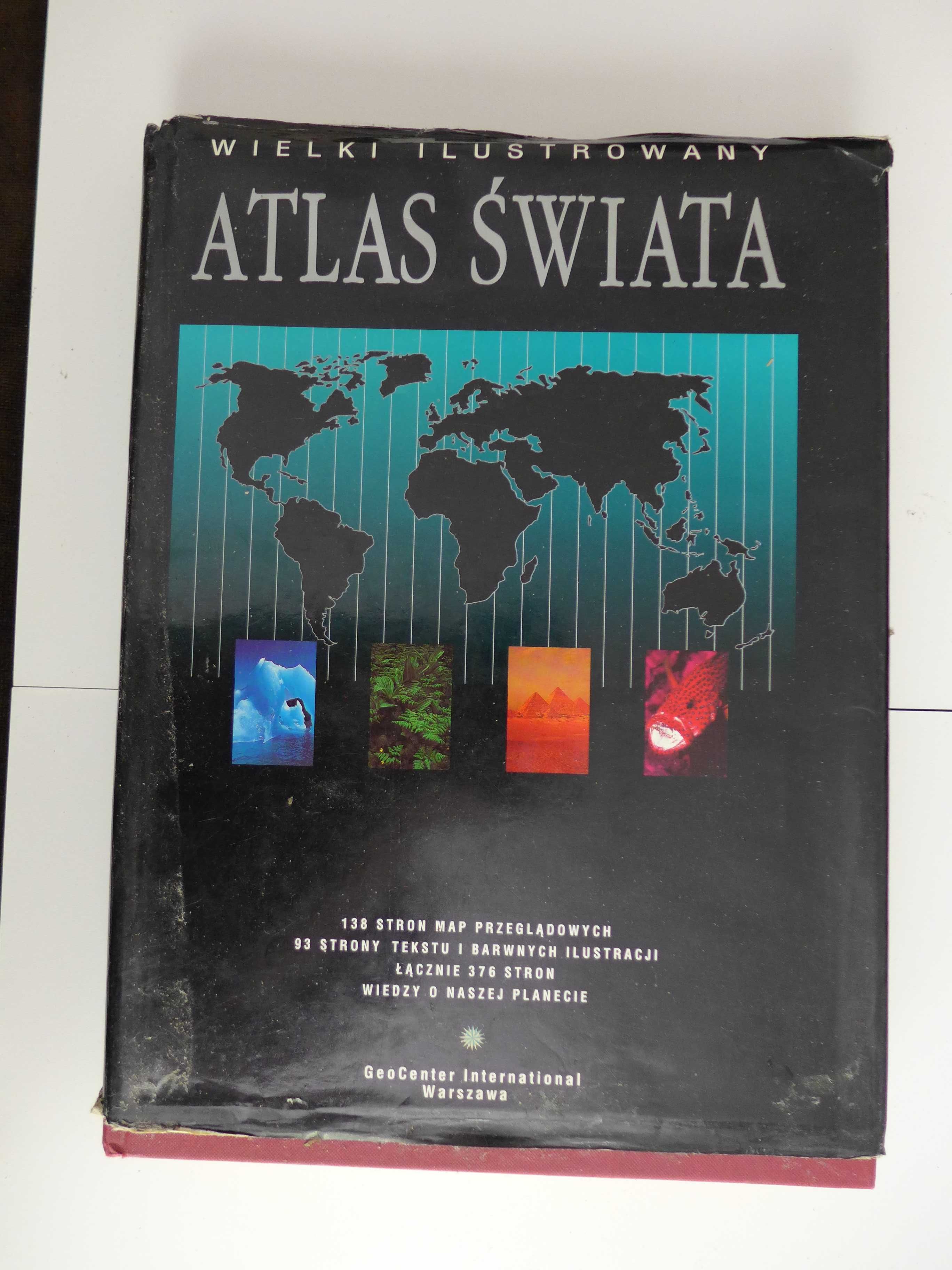 Wielki Ilustrowany Atlas Świata - wspaniała książka GEOGRAFIA MAPA