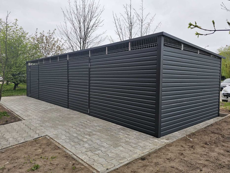 Wiata śmietnikowa 10x3,5m, producent, Szybka Realizacja, transport