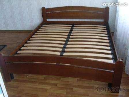 Двоспальне ліжко Дерев'яне ліжко Ліжко з дерева (Дуга плюс)