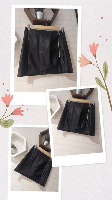 Krótka spódnica skóropodobna mini S