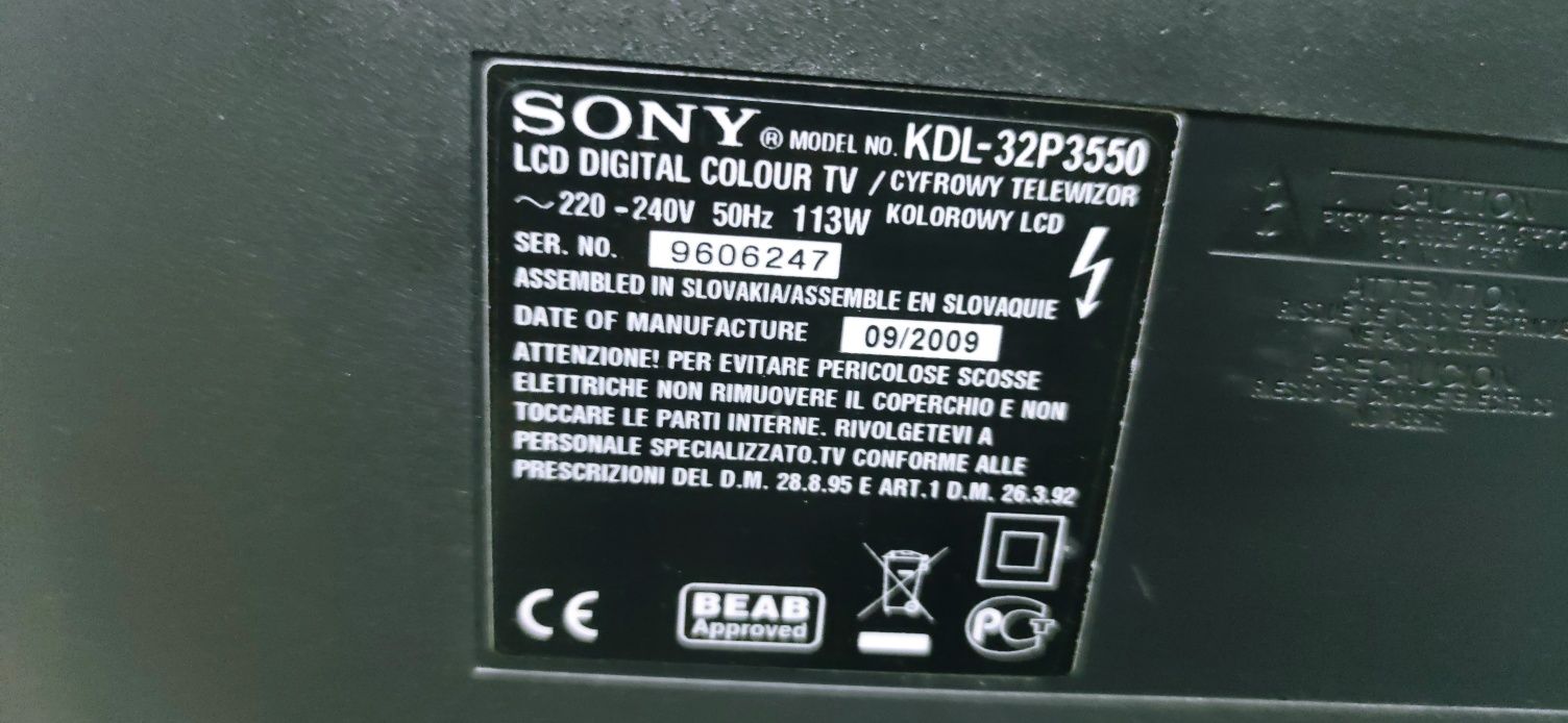 Telewizor LCD SONY BRAVIA 32"