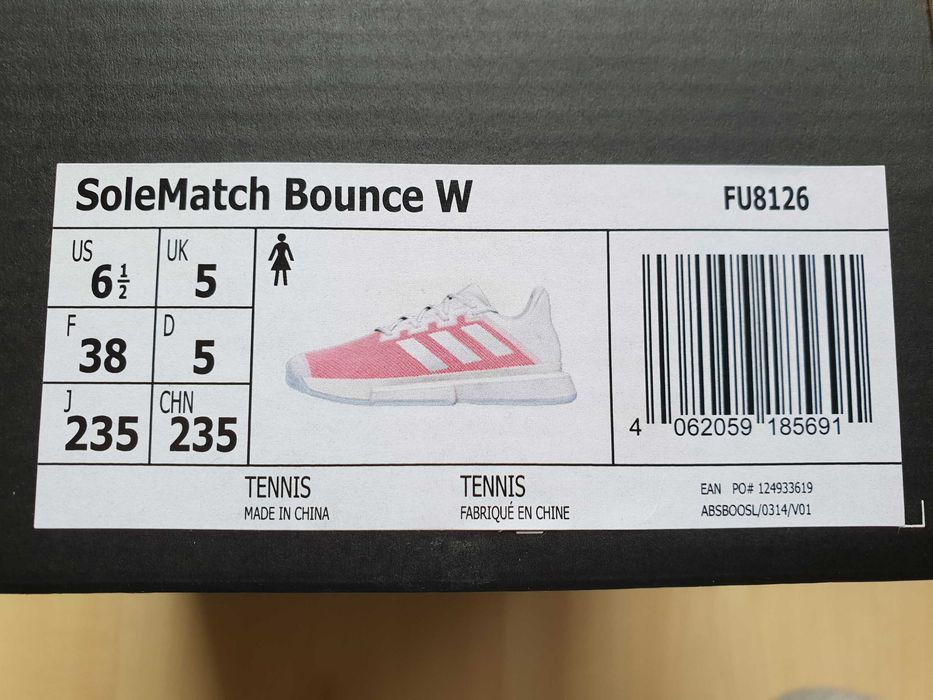 Adidas Solematch Bounce W rozmiar 38 tenis nowe hard court