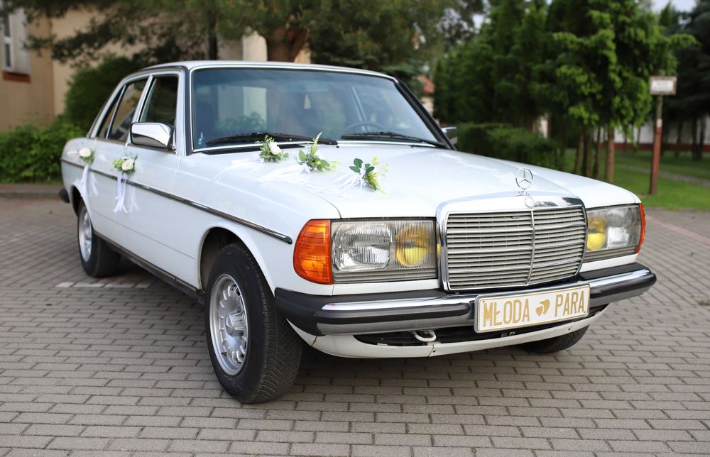 Mercedes W123 , Auto do ślubu, Beczka na ślub, Auto klasyk, retro