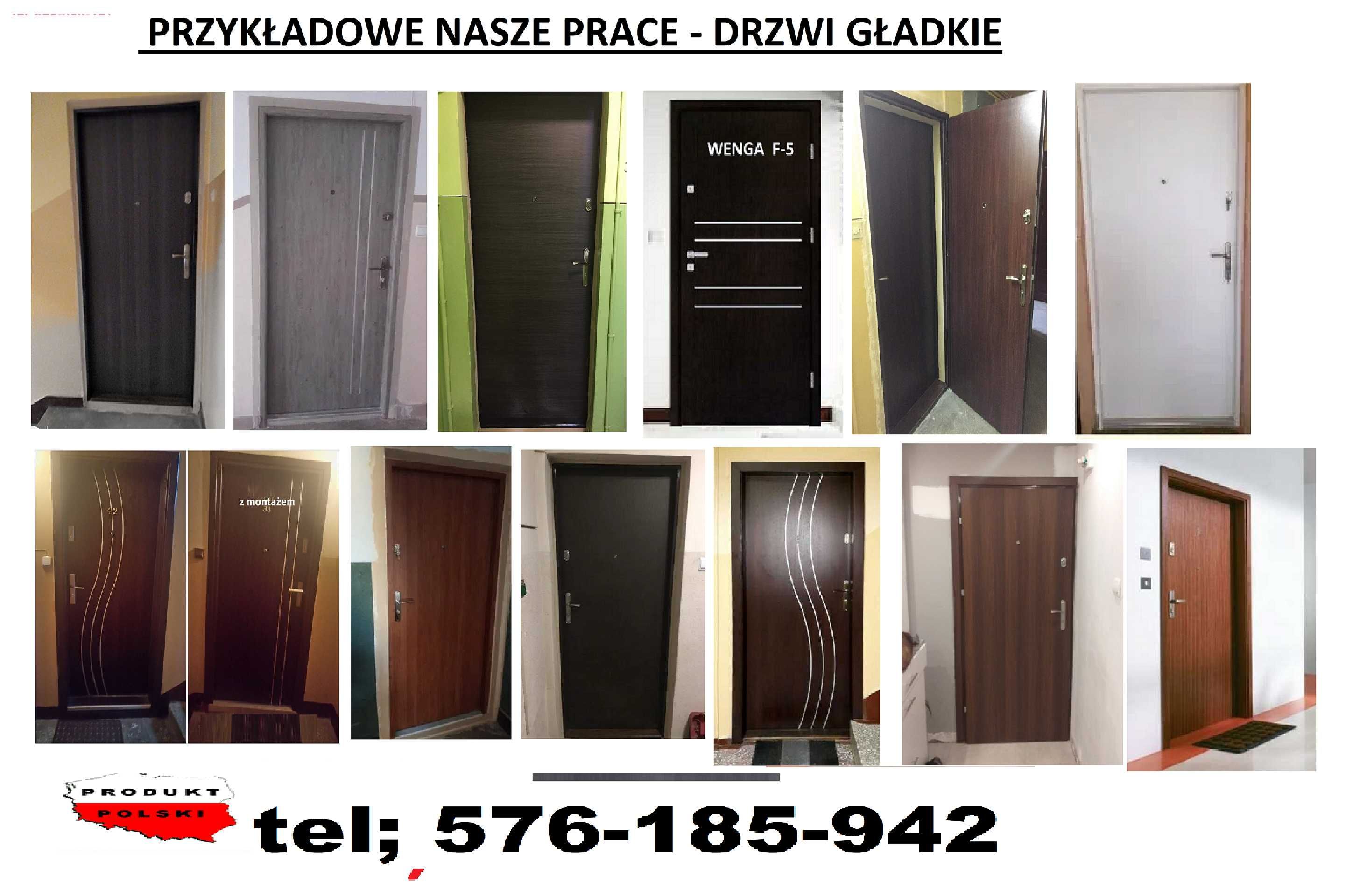 Drzwi wejściowe ZEWNĘTRZNE-wewnętrzne z montażem DO MIESZKANIA W BLOKU