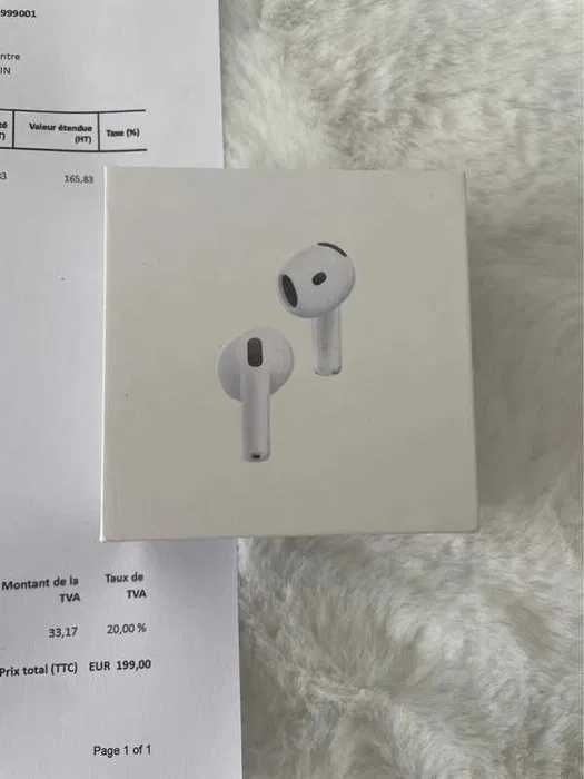 Nowe Zapakowane Słuchawki Bluetooth Apple AirPods 4 (ANC)