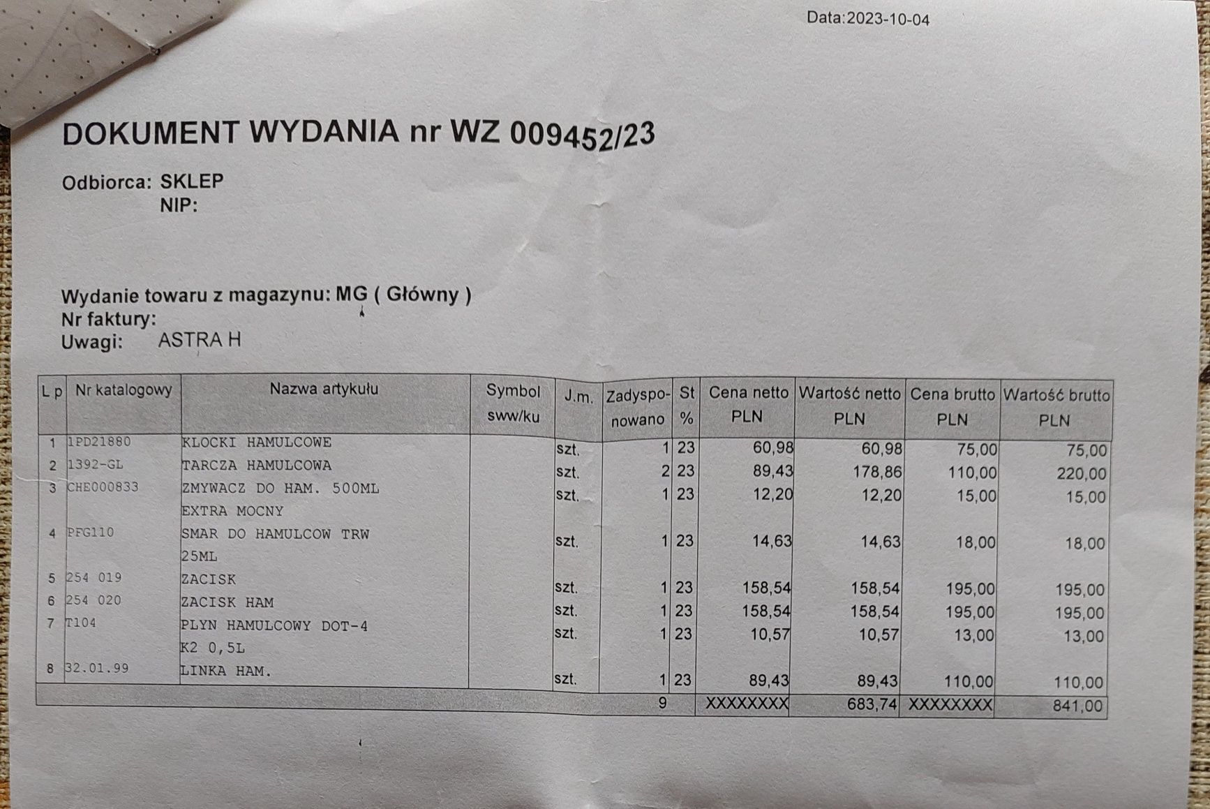 Opel astra h 1,8 benzyna 92 kW