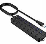 Koncentrator USB 3.0, VEMONT 7-portowy rozdzielacz USB