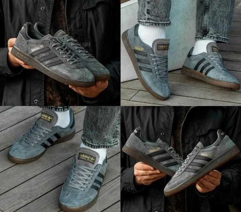 Мужские кроссовки Adidas Spezial Grey Black 40-46 адидас Знижжка!