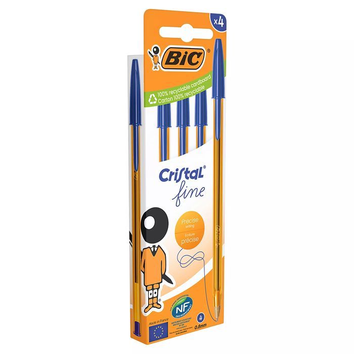 BiC Cristal Fine Długopis 4 sztuki. BIC