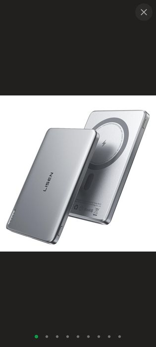 LISEN Power Bank Ultra Slim MagSafe 5000mAh / Повербанк магнітний безд