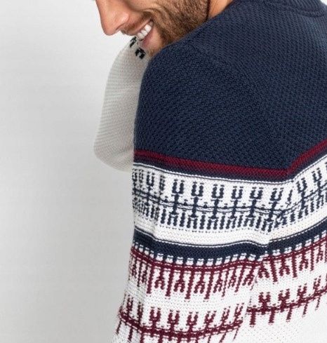 B.P.C sweter męski we wzory 4XL.