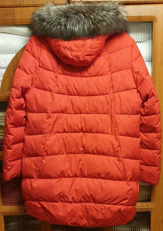 Женская фирменная куртка пуховик Meajiateer 52-54 размер с мехом