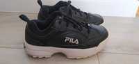 Sneakersy Fila 34 na platformie czarne