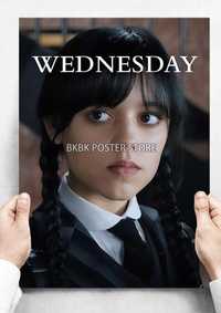 PIĘKNY duży plakat filmowy WEDNESDAY Addams 13