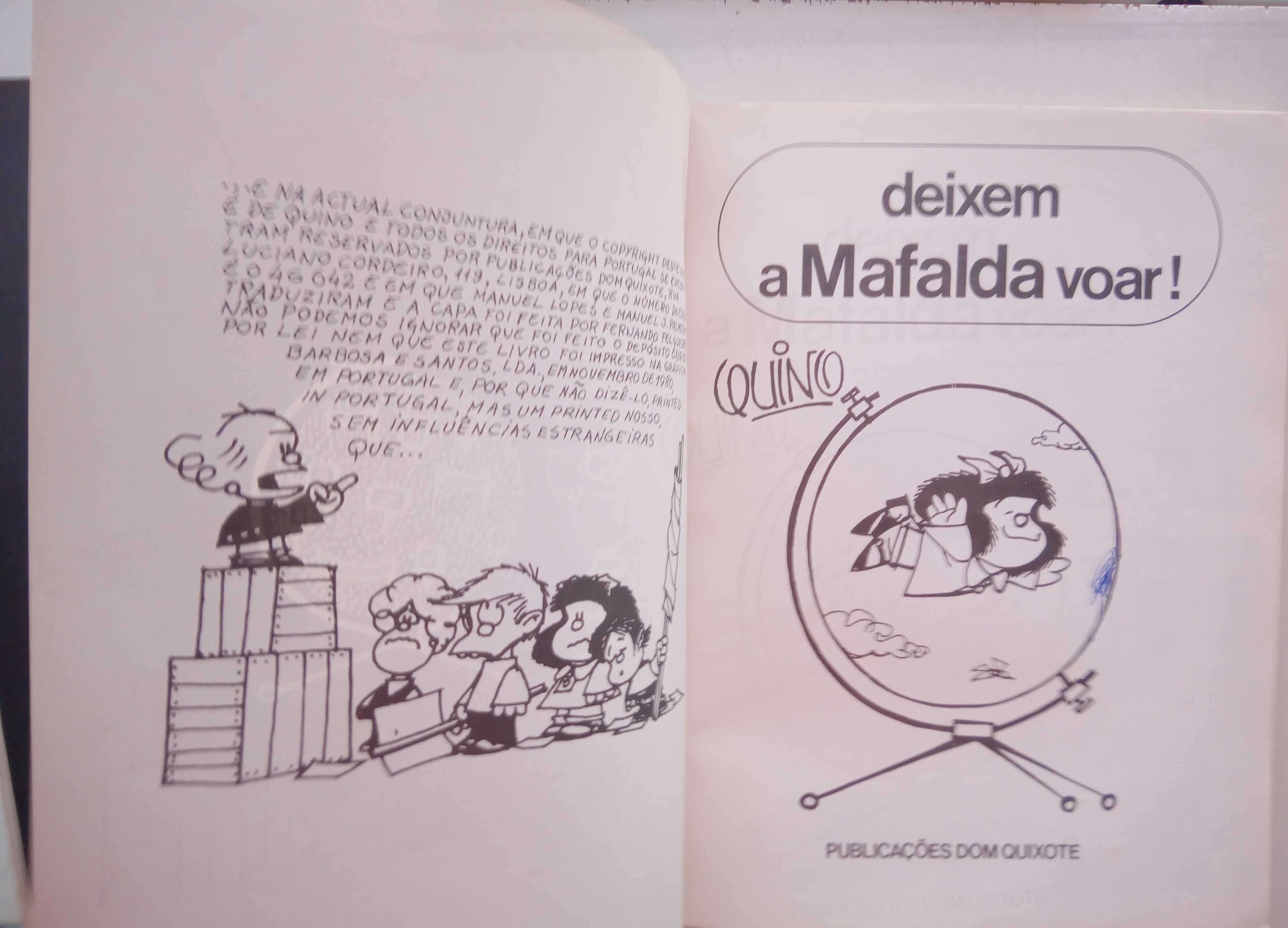 Quino  - - - Deixem a Mafalda Voar - - - - -Livro