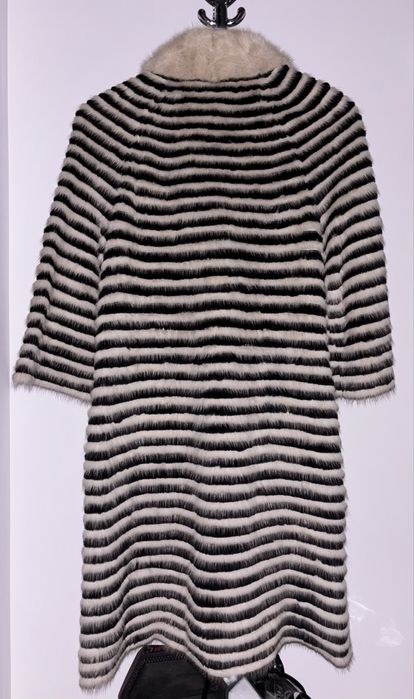 Plaszczyk z norki tkanej naturalnej rozm. S/M idealne nowe piekne