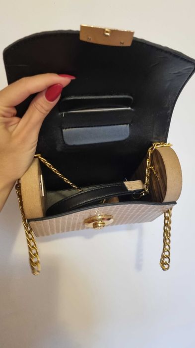 Torebka Mini Patent Beige beżowa lakierowana