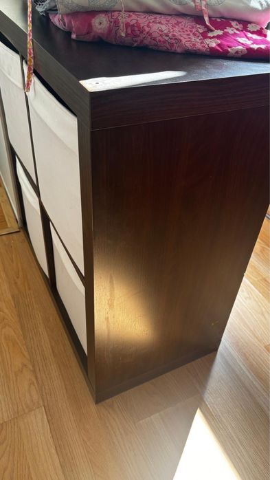 Movel 4 cubos Ikea + cestos brancos
