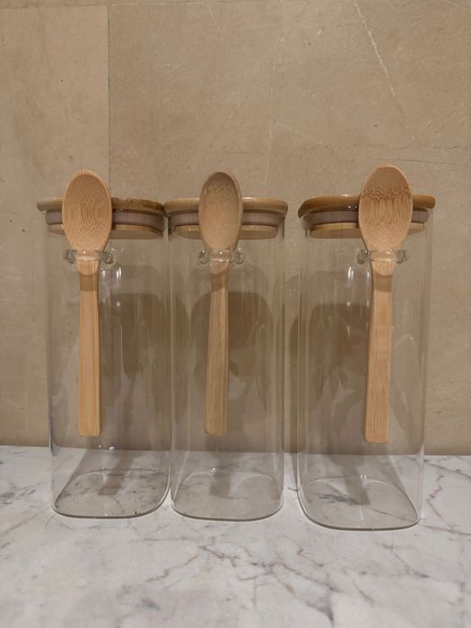 Банки для сипучих 1000 мл з ложкою