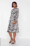 Nasty Gal extra midi Sukienka zebra rozm. 36 _ S