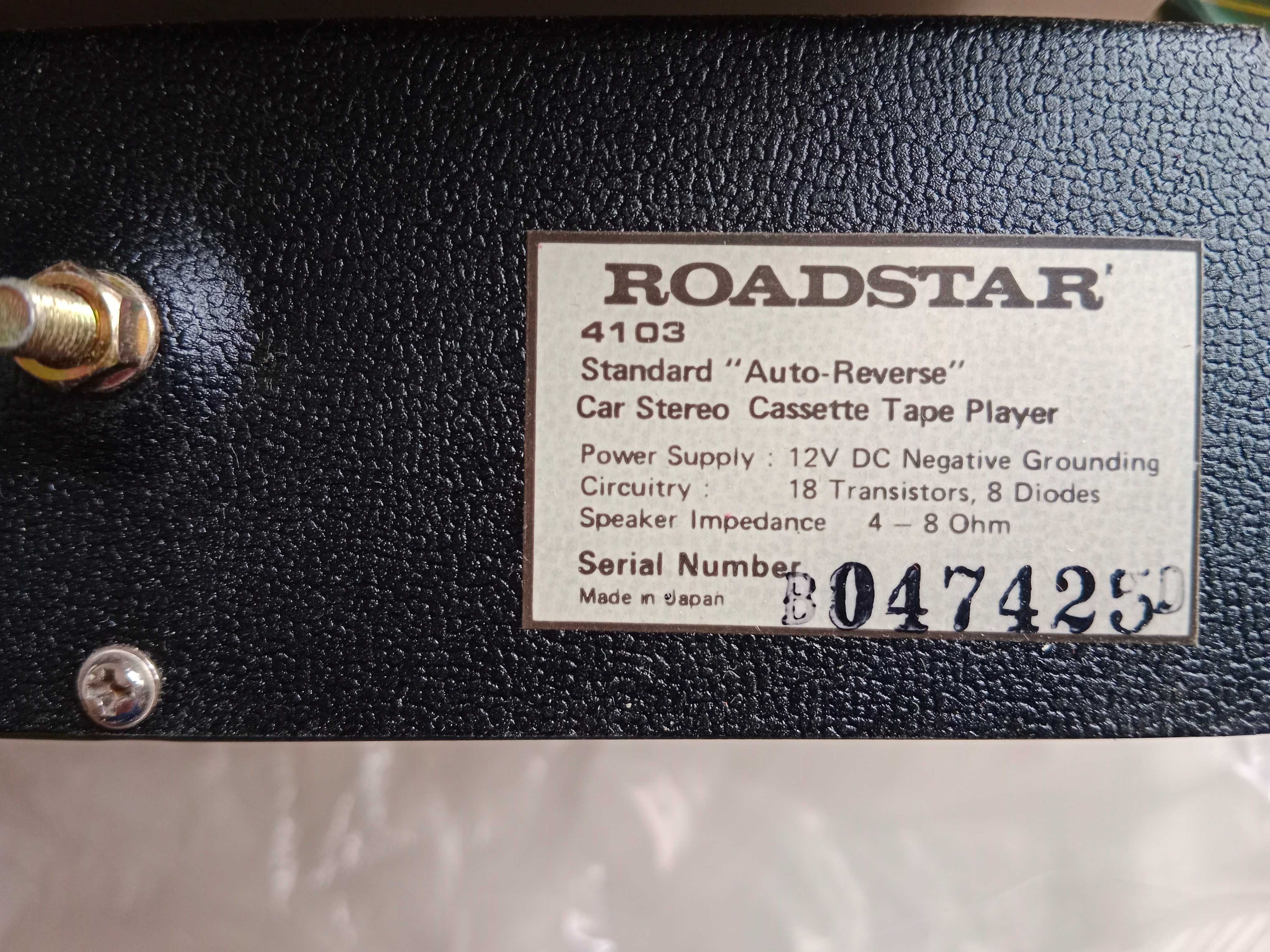 Вінтажна автомагнітола Roadstar 4103 з колонками Roadstar RS-200