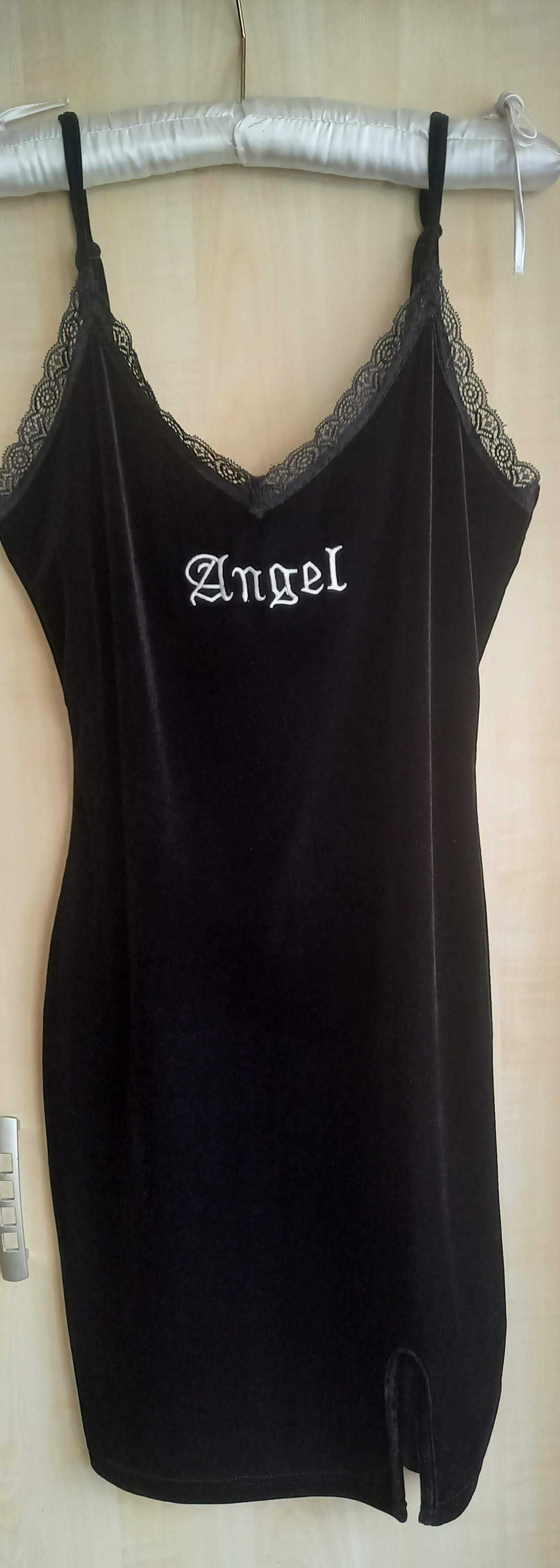 halka sukienka welurowa angel sexi koronka L
