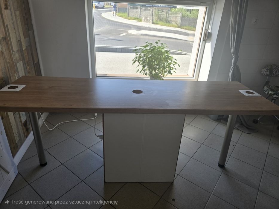 Biurko 2-stanowiskowe 200 × 60 × 76 cm  — stan bardzo dobry