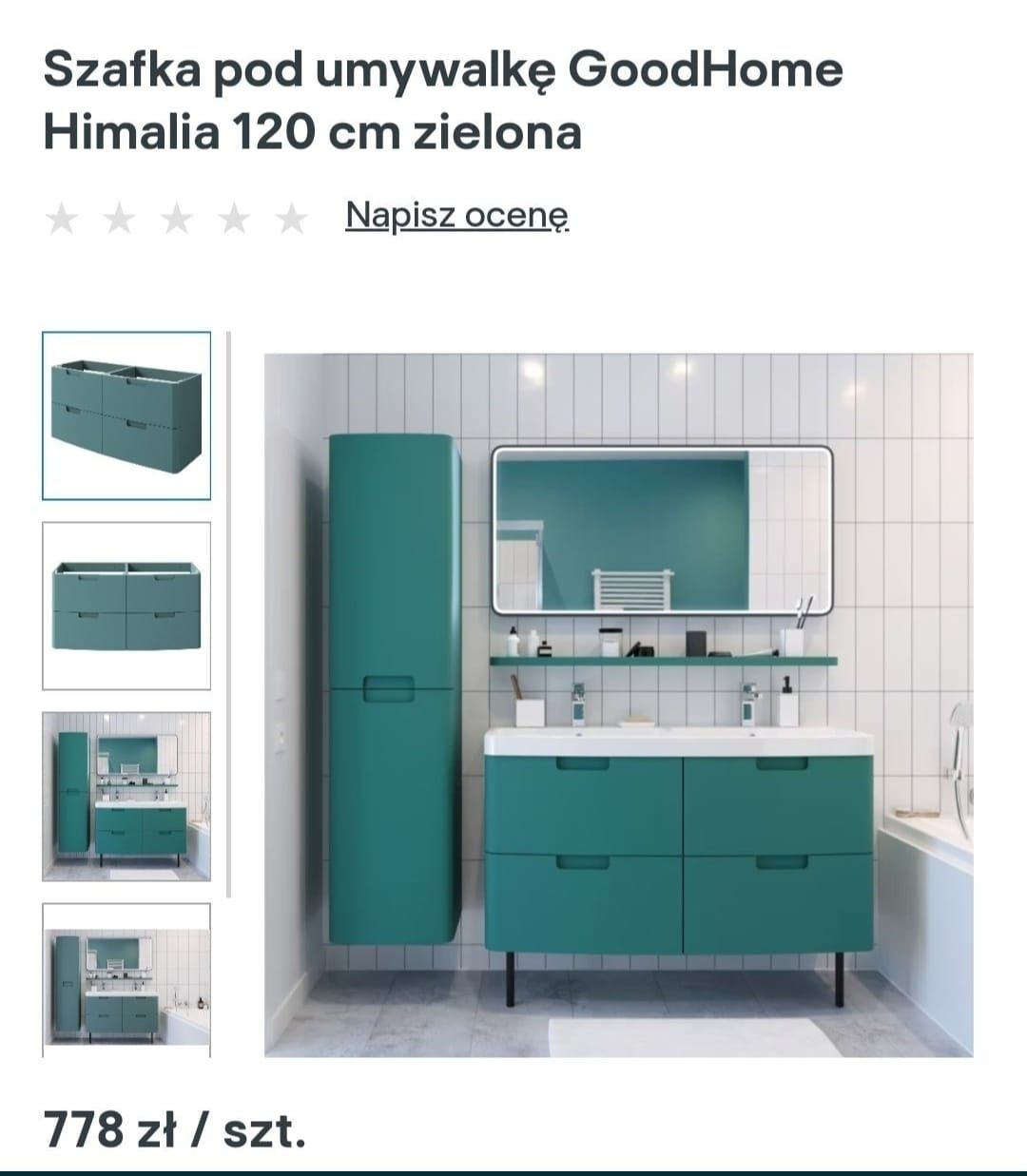 Szafka pod podwójną umywalkę