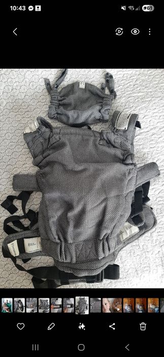Nosidło LennyLamb, model Lenny UpGrade PRO, szara jodełka