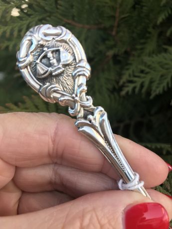 Новая серебряная ложка «Весы», серебро 925 проба