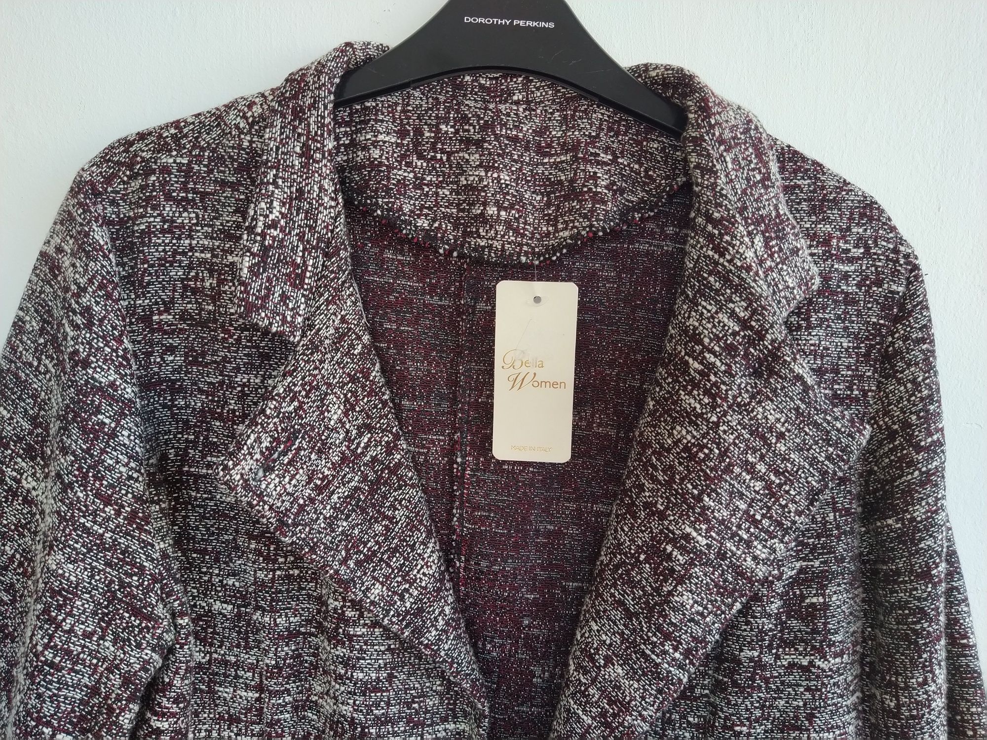Casaco bordeaux mesclado - Bella Women - Tamanho XL - Novo!