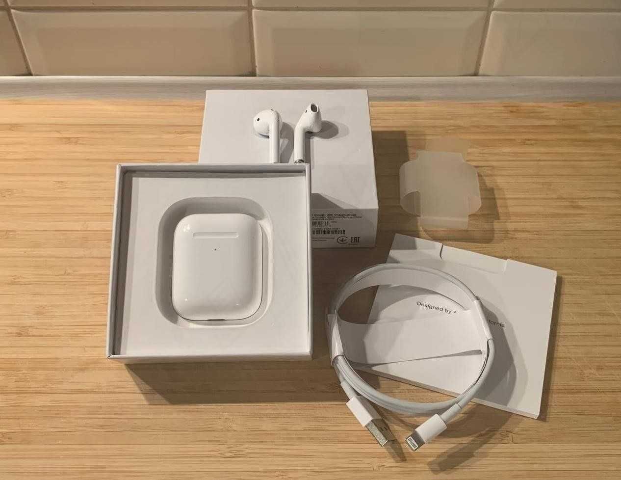 Топовые Наушники AirPods 2 Full качества 1в1 Беспроводные с иос17