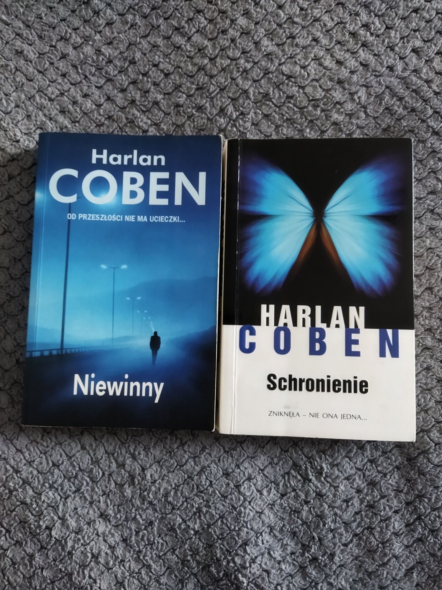 Książki Harlana Cobena " Schronienie" ; " Niewinny"