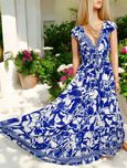 Sukienka damska maxi Boho indyjska hindi letnia 0243
