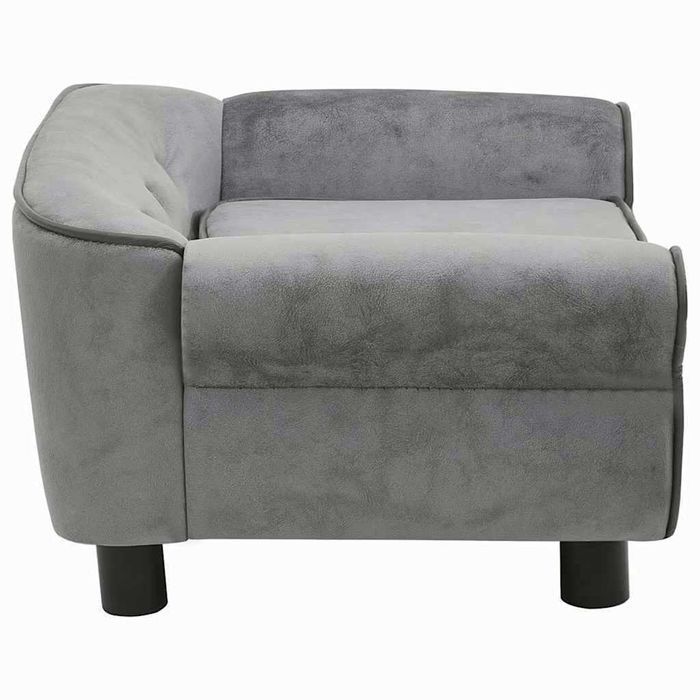 Vidaxl Sofa Dla Psa, Ciemnoszara, 72X45X30 Cm, Pluszowa