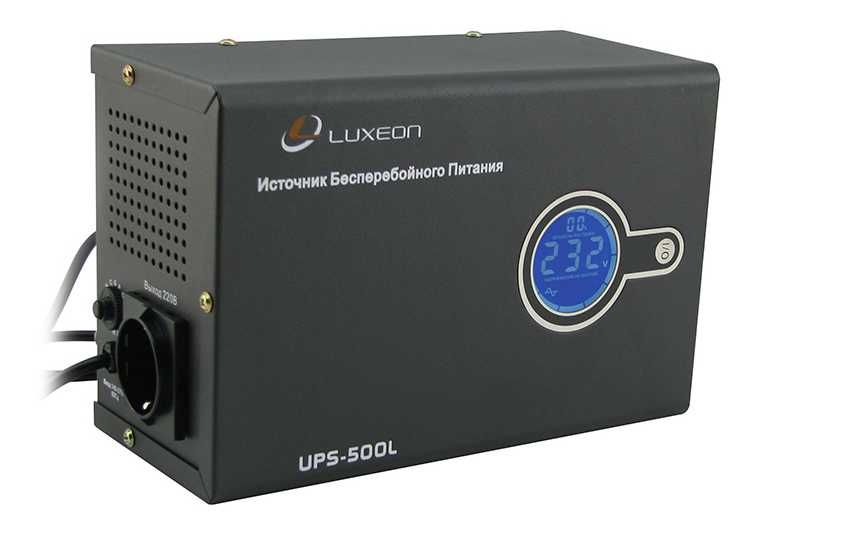 LUXEON UPS-500L ИБП для котла Бесперебойник ДБЖ правильная синусоида