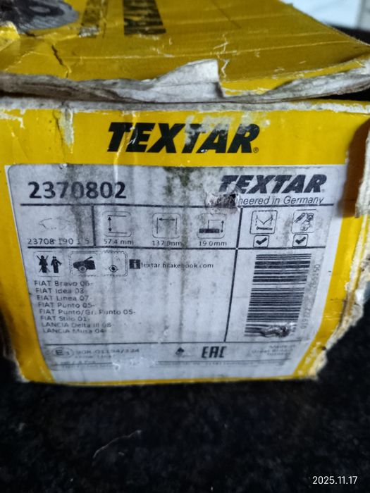 Pastilhas de travão Textar