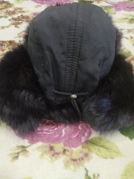 Шапка- кролик+ плащевка.Шуба, шубка.Перчатки кожа