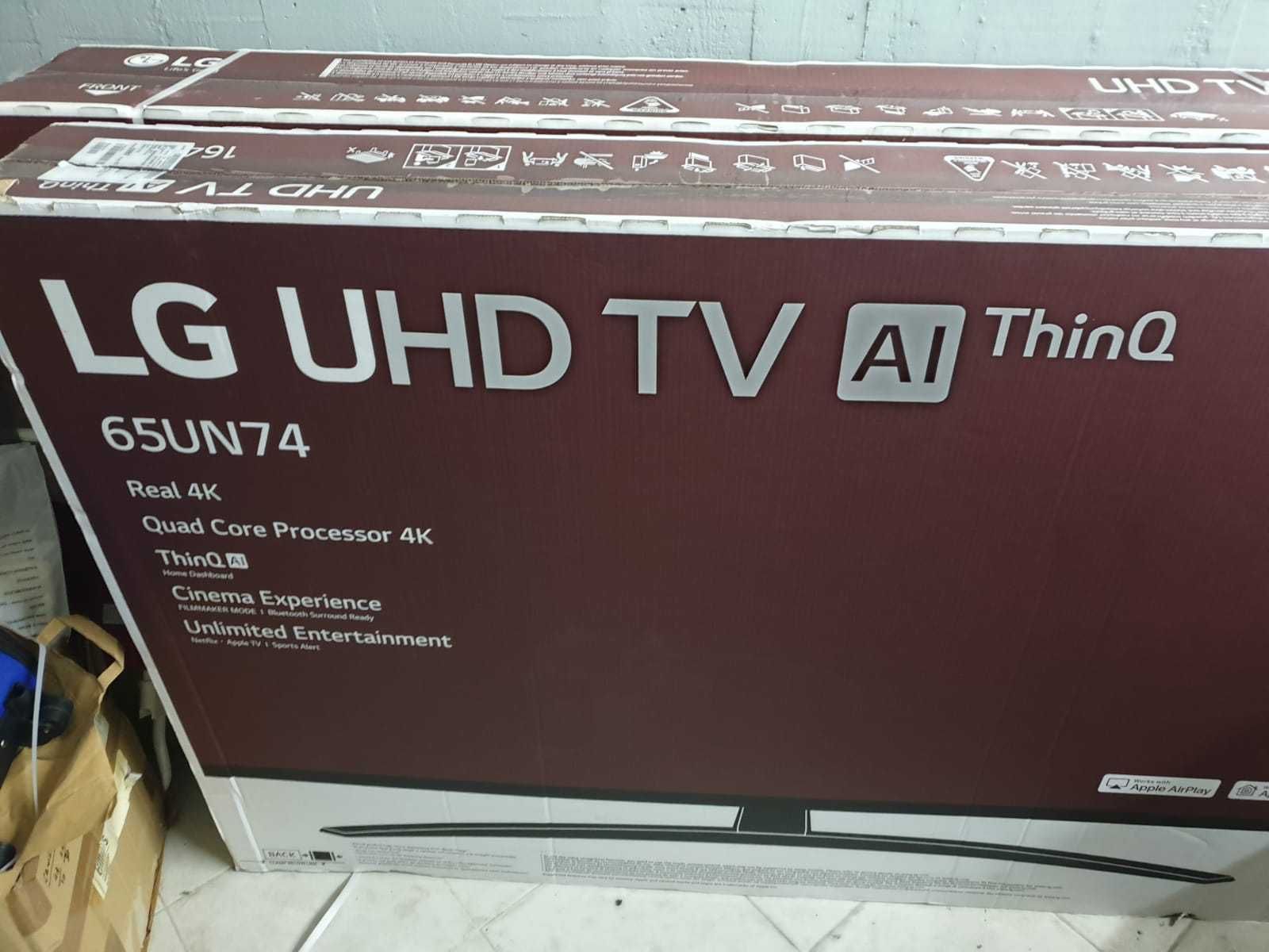 Televisao LG UHDTV 65'' 4K AI ThinQ 65UN74,  Nunca utilizada, na caixa