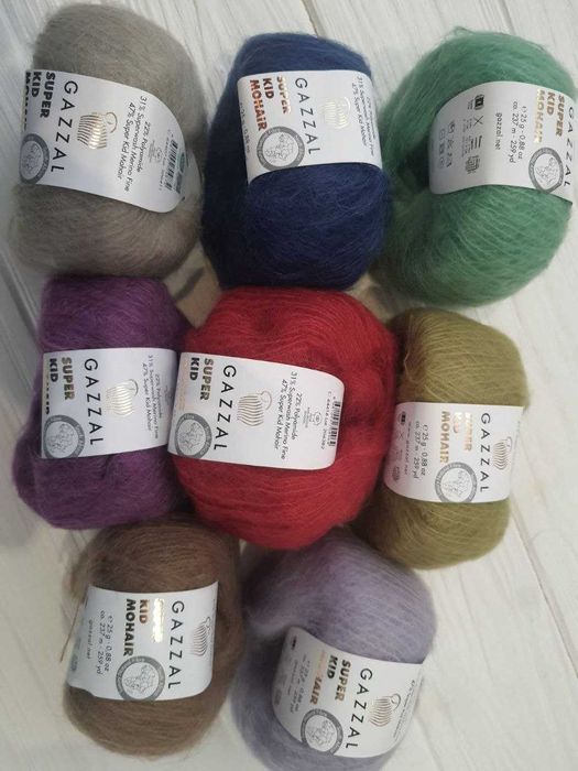 Пряжа Мохер GAZZAL Super Kid Mohair / ГАЗАЛ Супер Кід Мохер!