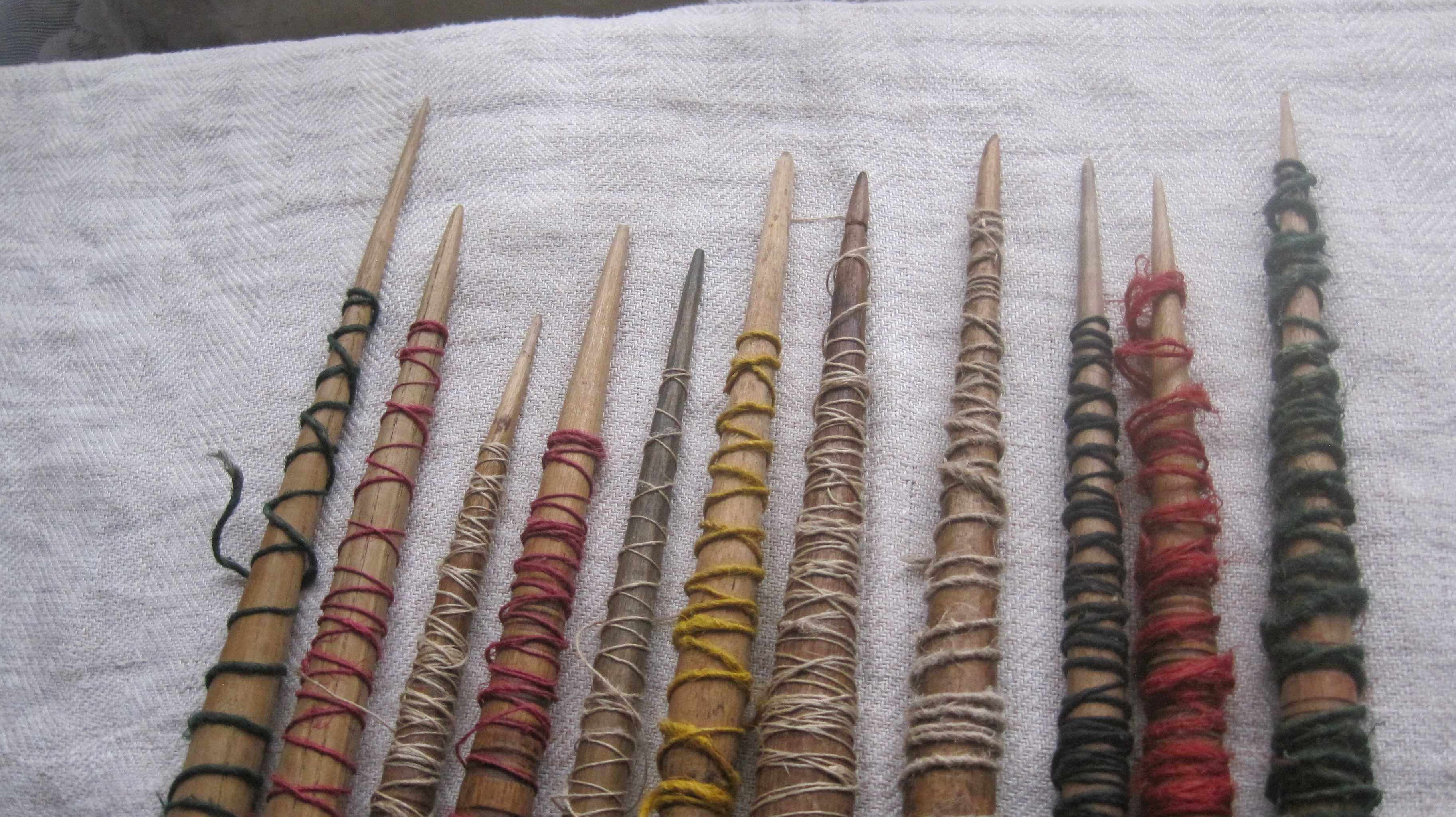 веретена старина ткацькі для прядения нитки старовина прялка пряжа