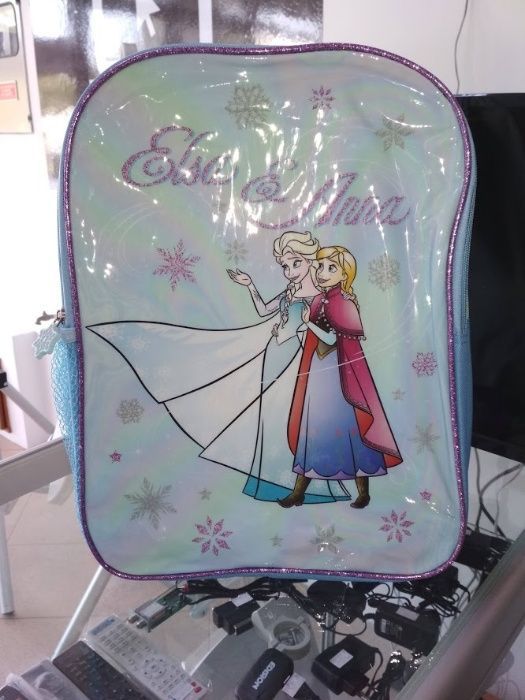 Mochila Frozen Elsa e Anna 38 cm NOVAS