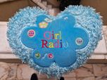 Peluche Rádio FM, em forma de coração